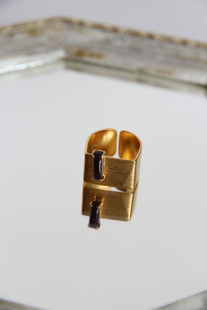 24K Gold Plated Ring【Violet】by Aakar