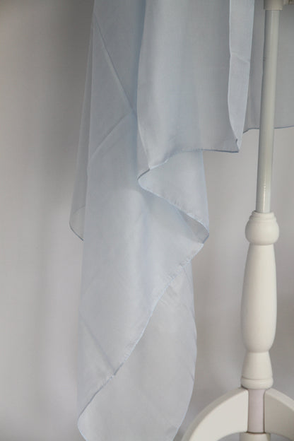 Plant-dyed silk shawl / Blue
