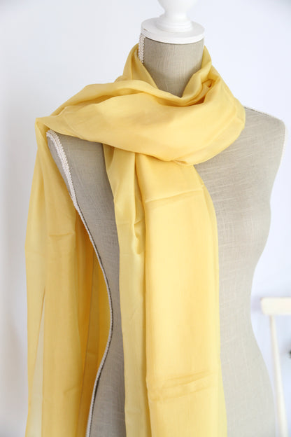 Plant-dyed silk shawl / Yellow